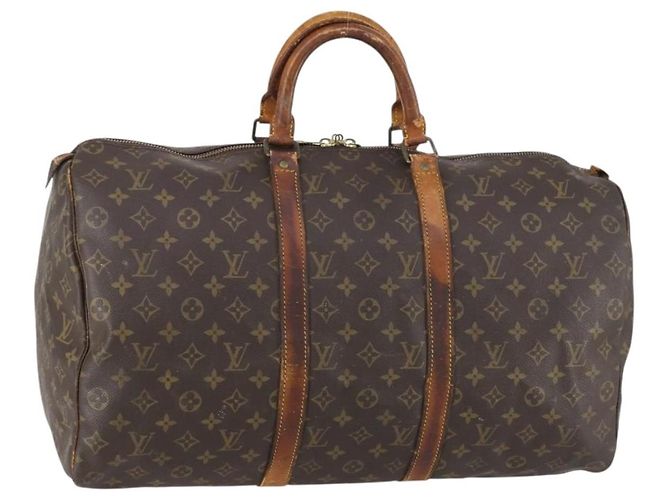 LOUIS VUITTON Bolsa Boston Monogram Keepall 50 M41426 LV Auth 146472 Monograma