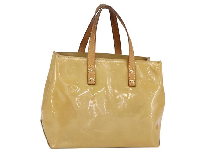 LOUIS VUITTON Borsa a Mano Monogram Vernis Reade PM Beige M91334 LV Auth BA7438