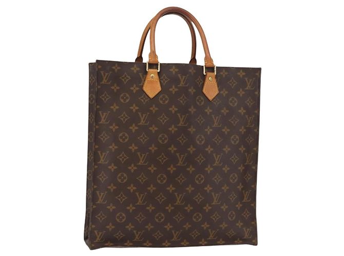 LOUIS VUITTON Monogram Sac Plat Handtasche M51140 LV Auth 149524 Monogramm