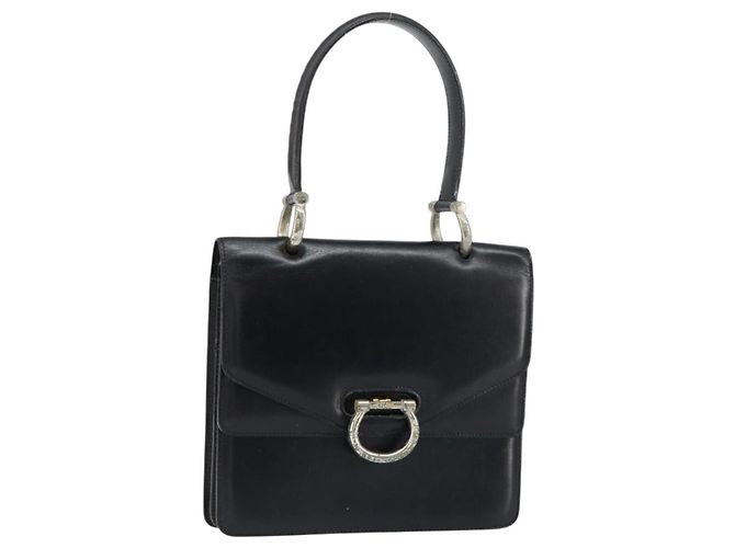 Céline Sac à main CELINE en cuir noir argent authentique 151991 Argenté