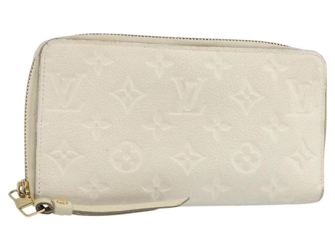 LOUIS VUITTON Empreinte Carteira Secreta Ron Wallet Branca M93437 Auth bs29476 Branco