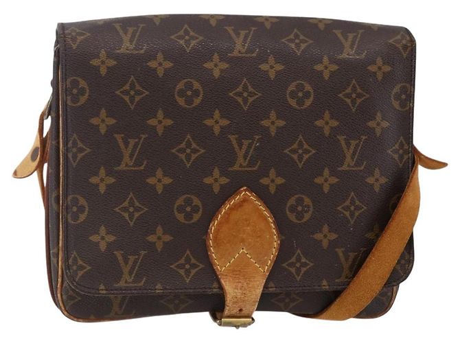 LOUIS VUITTON Monogram Cartouchiere GM Shoulder Bag M51252 LV Auth BA6637