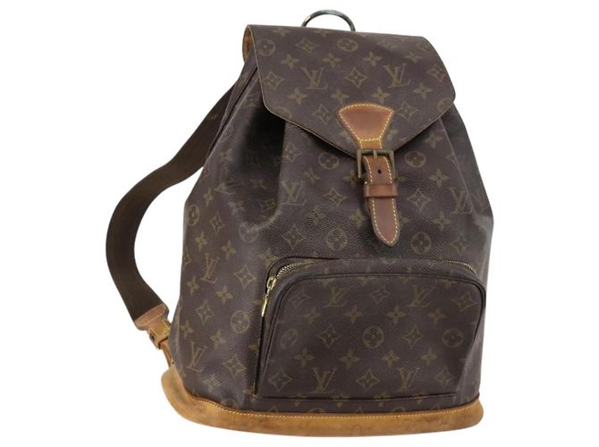 LOUIS VUITTON Monogram Montsouris GM Backpack M51135 LV Auth 147334