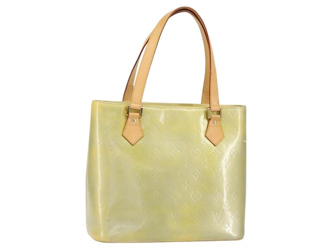 LOUIS VUITTON Handtasche Monogram Vernis Houston Grau M91053 LV Auth BA7906