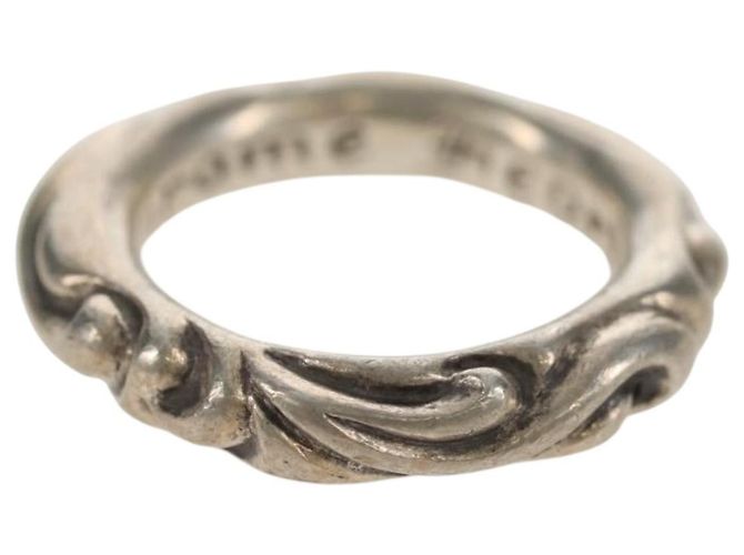 Chrome Hearts Scroll Band Ring Ag925 Silber #1 (JP Größe) Auth 152460M