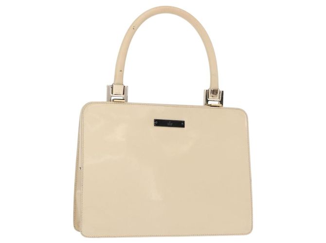 GUCCI Handtasche Emaille Beige Gold Auth bs31430 Golden