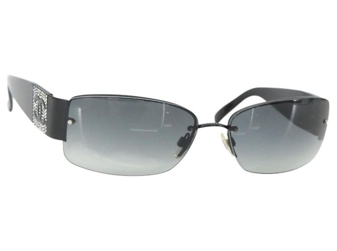 Gafas de sol CHANEL de plástico Negro CC Auth bs31456