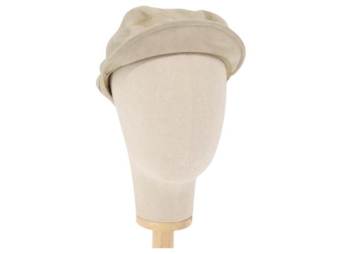 Boné de Caça GUCCI Camurça M Bege Auth hk3163