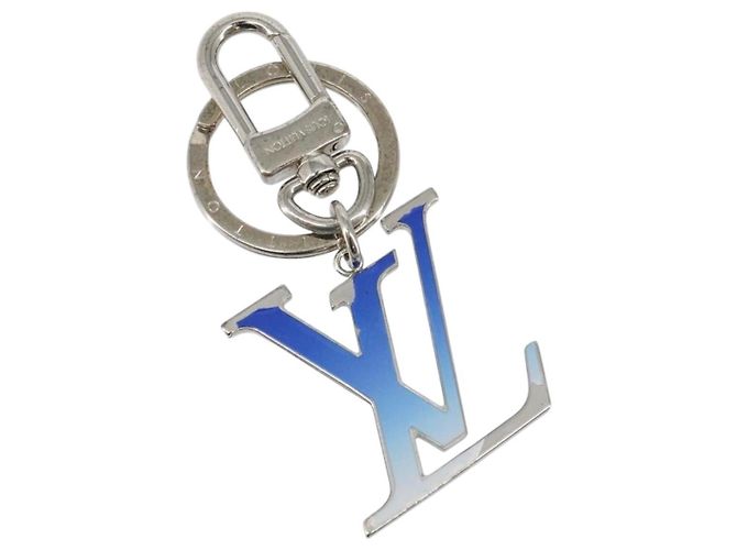 LOUIS VUITTON Porte Cles Gradient Charm metal Blue MP2789 LV Auth 145543
