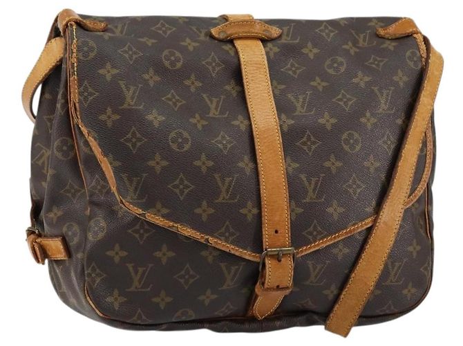LOUIS VUITTON Bolsa de Ombro Monogram Saumur 35 M42254 LV Auth bs30448 Monograma