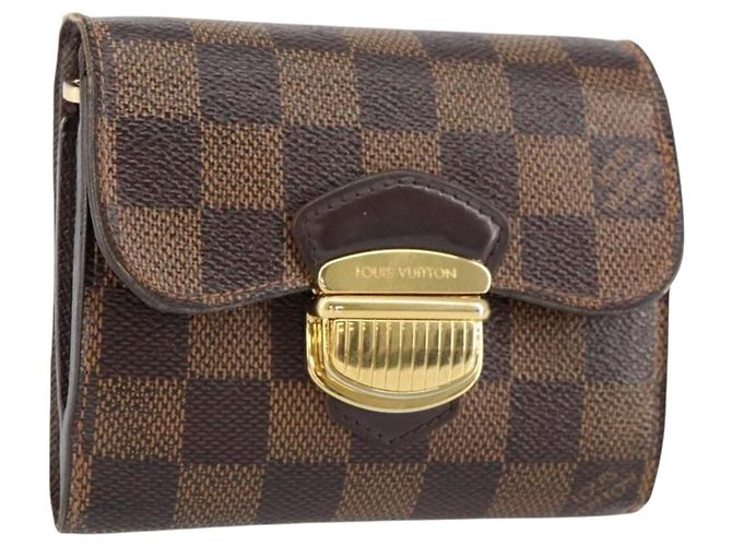 LOUIS VUITTON Cartera Joy Bifold Damier Ebene N60034 LV Auth bs31248