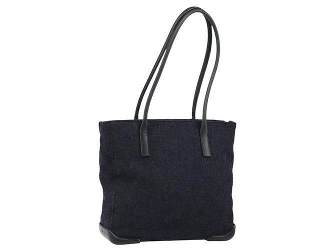 Bolsa Tote PRADA de lã cinza Auth ep11742 Marrom
