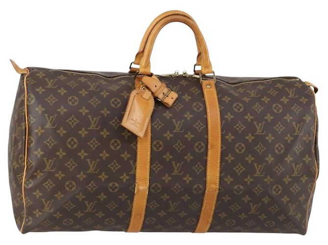 LOUIS VUITTON Bolsa Boston Monogram Keepall 55 M41424 LV Auth BA7412 Monograma