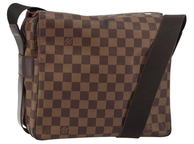 LOUIS VUITTON Borsa a Spalla Naviglio Damier Ebene N45255 LV Auth BA8745