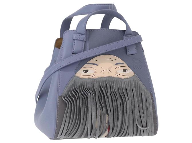 LOEWE Markl Hammock Nugget Loewe x Studio Ghibli 2way Bleu Or Auth BA9010SM Doré Bleu clair