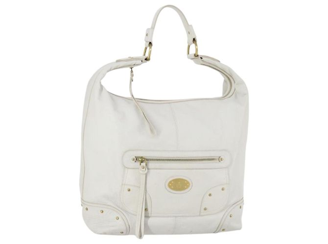BALLY Borsa a Spalla in Pelle Bianca Auth mr1501 Bianco