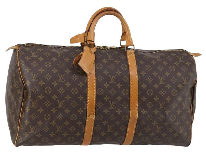 LOUIS VUITTON Bolsa Boston Monogram Keepall 55 M41424 LV Auth 145141 Monograma