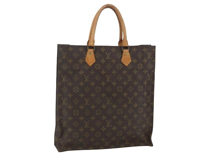 LOUIS VUITTON Monogram Sac Plat Handtasche M51140 LV Auth bs31305 Monogramm