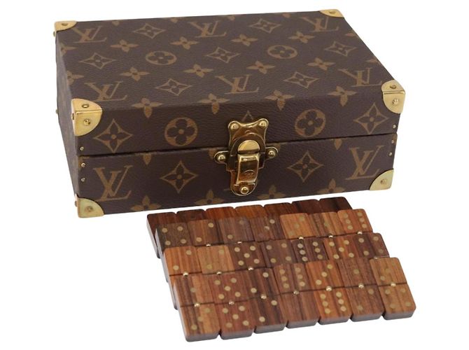 LOUIS VUITTON Conjunto de Dominó Monograma Coffret Dominó Transparente LV Auth 155106SM