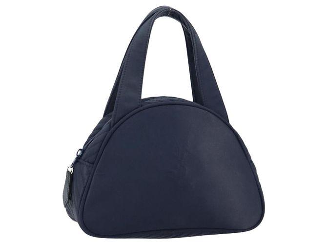 SAINT LAURENT Borsa a mano in nylon blu navy Auth ka542