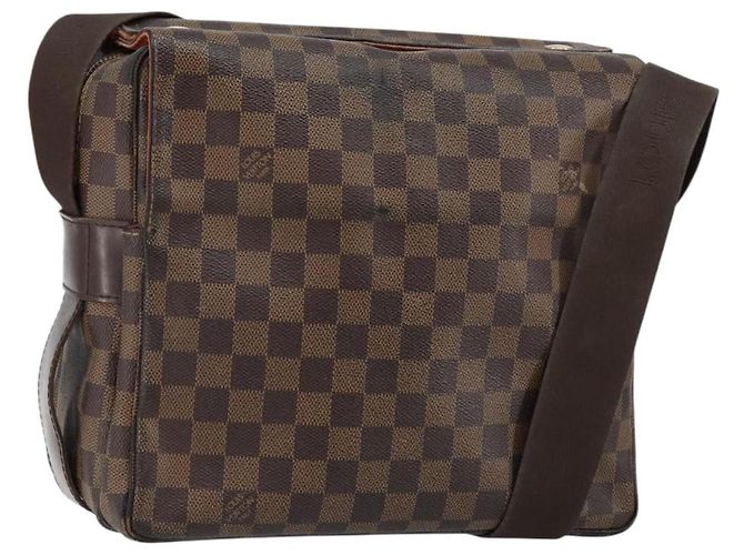 LOUIS VUITTON Borsa a Spalla Naviglio Damier Ebene N45255 LV Auth 149610