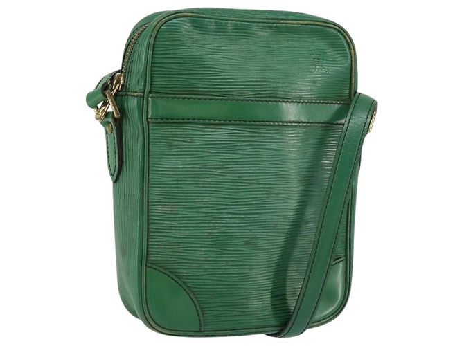 LOUIS VUITTON Bolsa de Hombro Epi Danube Verde M45634 LV Auth BA7919