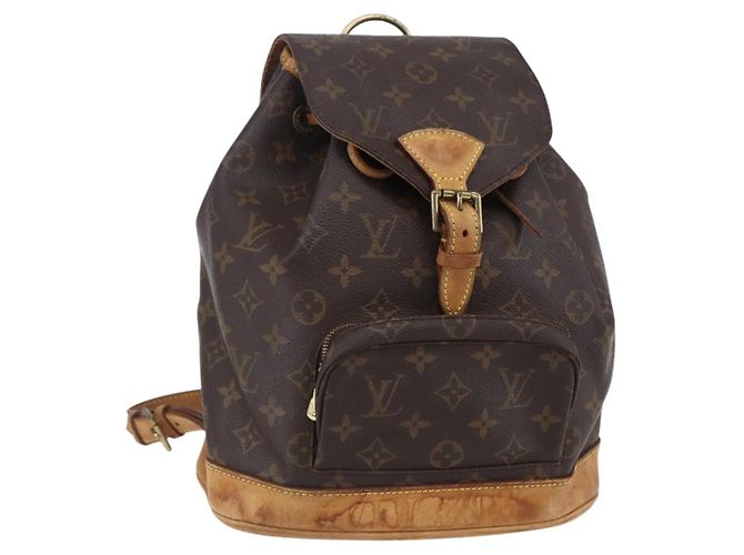 LOUIS VUITTON Mochila Monogram Montsouris MM M51136 LV Auth ka154 Monograma