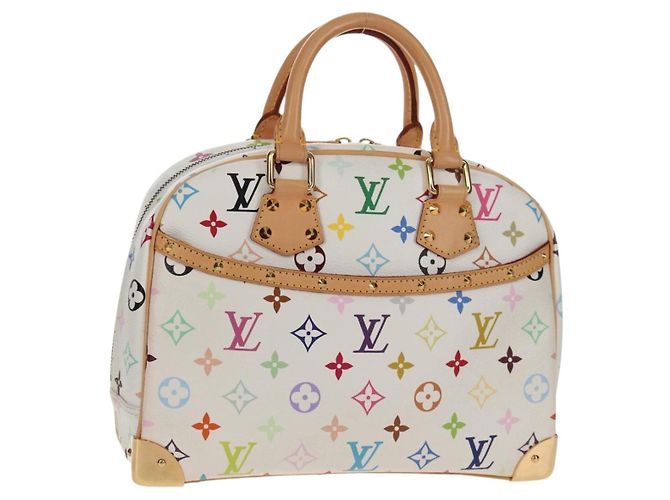 LOUIS VUITTON Monogramm Multicolor Trouville Handtasche Weiß M92663 Auth 153633SM