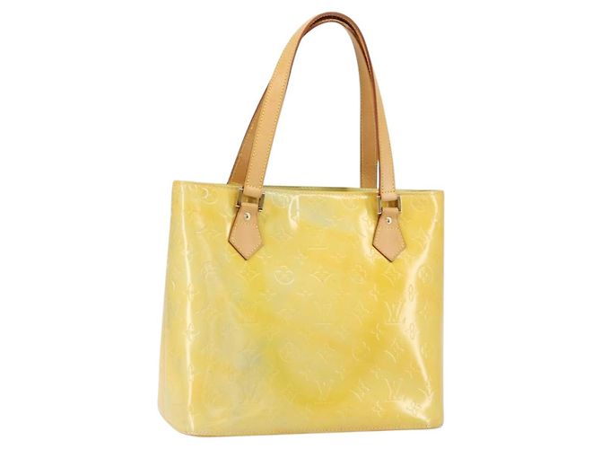 LOUIS VUITTON Bolso de Mano Monogram Vernis Houston Gris M91053 LV Auth th6475