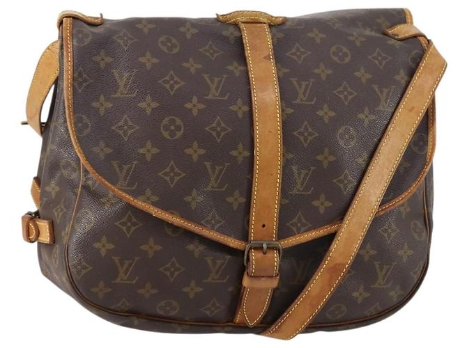 LOUIS VUITTON Bolsa de Ombro Monogram Saumur 35 M42254 LV Auth BA6948 Monograma