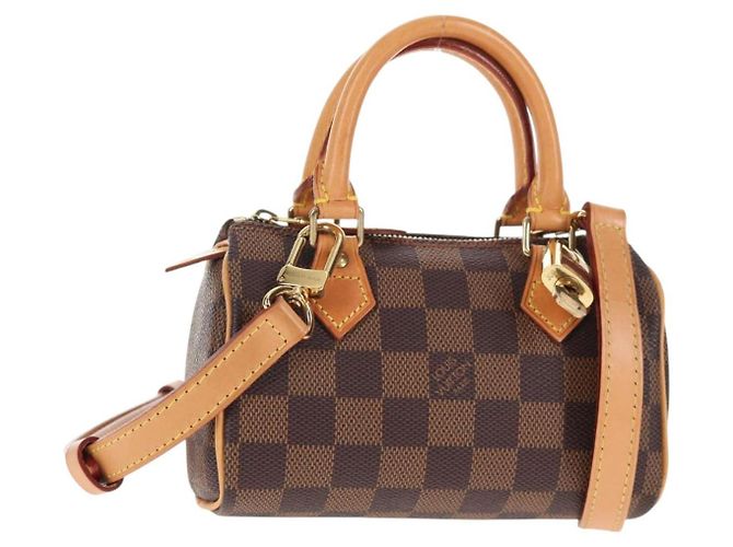 LOUIS VUITTON Damier Ebene Mini Speedy Hand Bag LV Auth 137150S