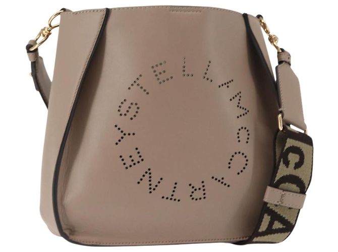 Autre Marque Stella McCartney Schultertasche aus Polyester Beige Auth BA6902