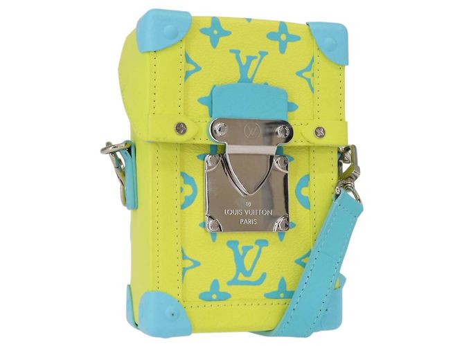 LOUIS VUITTON Sac Trunk Vertical Playground Monogram Jaune M82007 Auth 151204SM