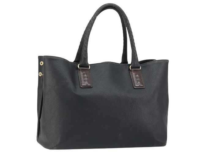 Bolsa Tote de couro preta e dourada Auth ep12337 da BOTTEGA VENETA Preto Dourado