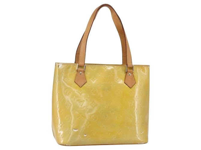 LOUIS VUITTON Handtasche Monogram Vernis Houston Grau M91053 LV Auth th6530