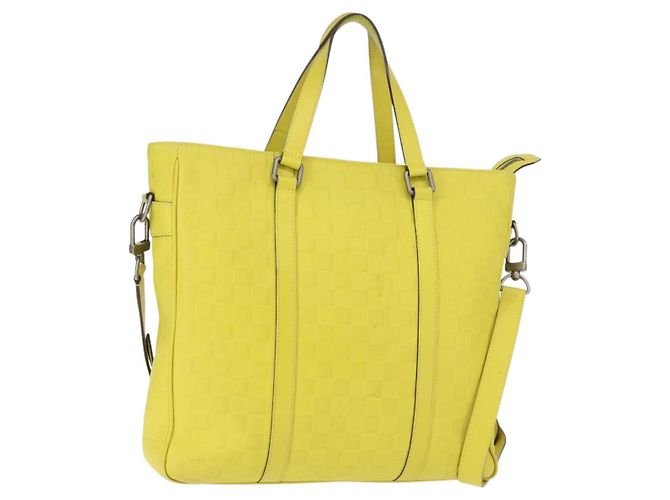 LOUIS VUITTON Borsa 2Way Tadao PM Damier Anfini Gialla N41393 LV Auth ep11572 Giallo