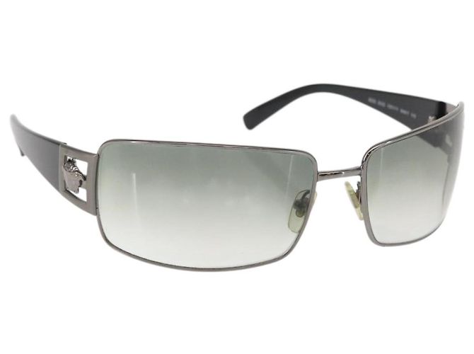 VERSACE Medusa Sunglasses Plastic Black Auth bs30255