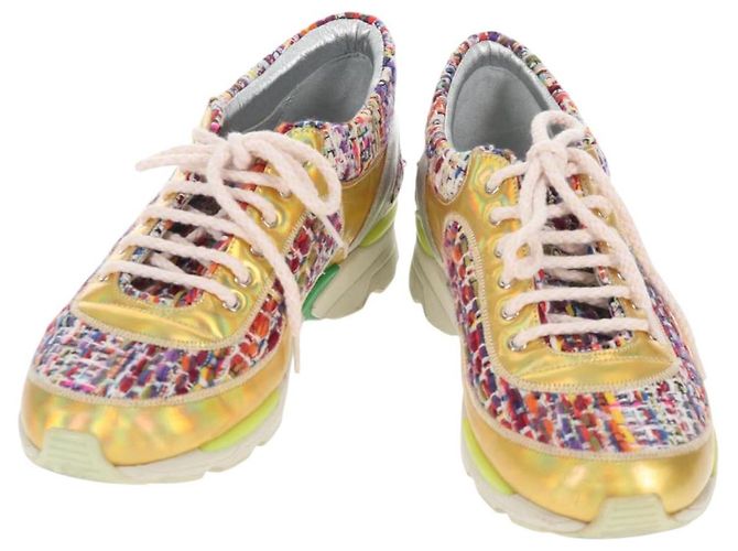 Sneakers CHANEL Tweed Multicolore CC Auth 138473M