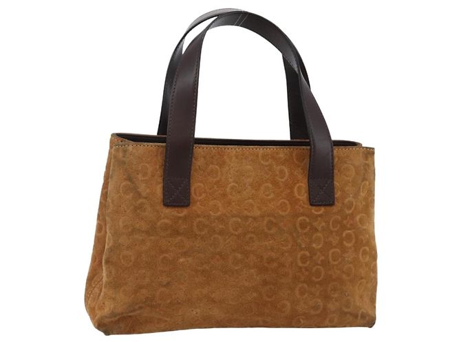 Céline Borsa a mano in tela Macadam C di CELINE marrone e oro Auth 144381 D'oro