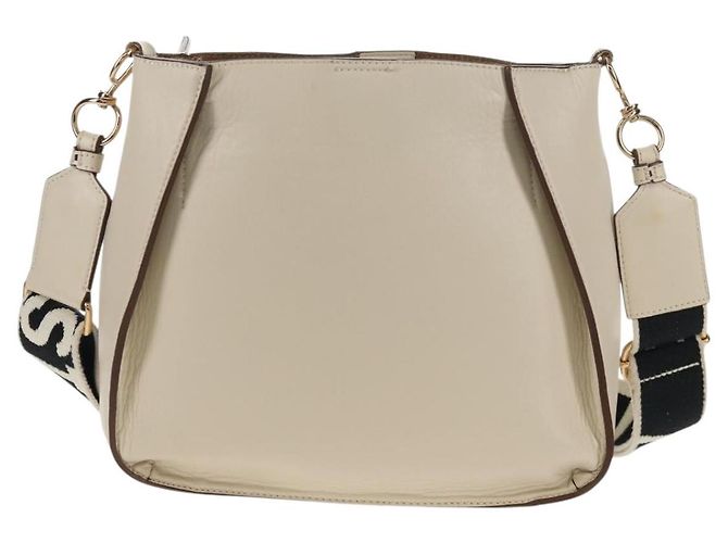 Autre Marque Bolsa de Ombro Stella MacCartney em Couro Bege Dourado Auth BA7552