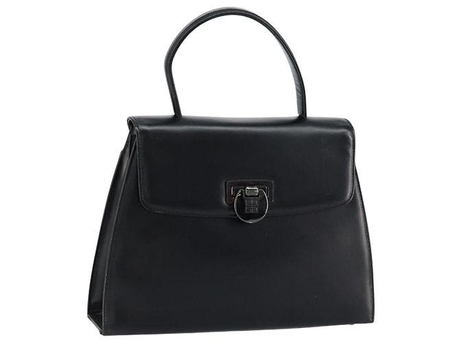 Borsa a Mano GIVENCHY in Pelle Nera e Oro Auth 149668 Nero D'oro