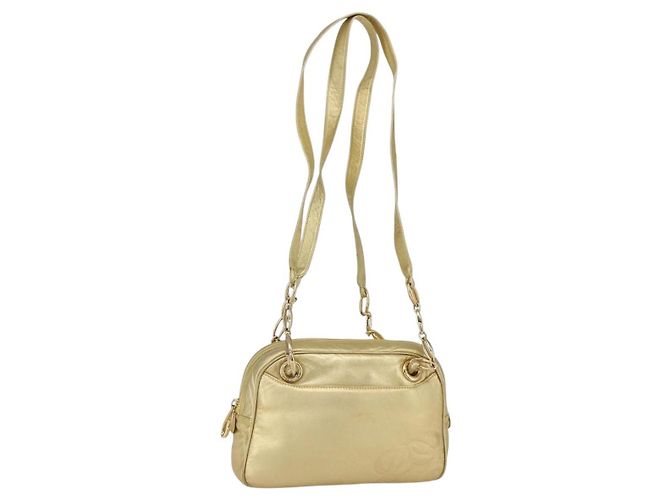 LOEWE Borsa a Spalla Anagram Pelle Oro Auth 153984 D'oro