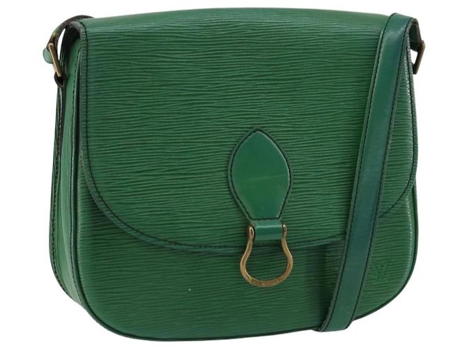 LOUIS VUITTON Bolsa de Ombro Epi Saint Cloud GM Verde M52194 LV Auth th6465