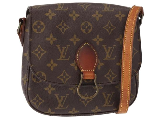 LOUIS VUITTON Bolsa de Ombro Monogram Saint Cloud MM M51243 LV Auth BA8278 Monograma
