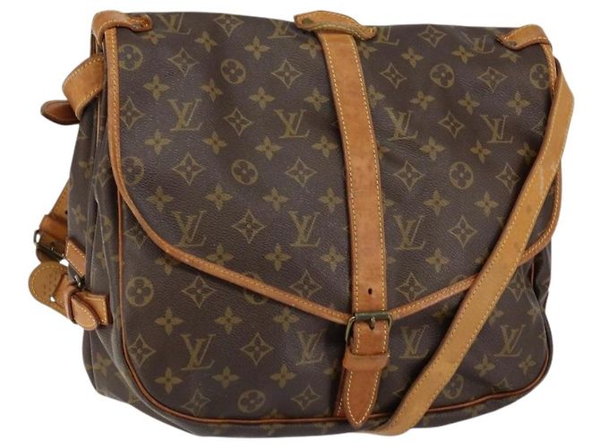 LOUIS VUITTON Bolsa de Ombro Monogram Saumur 35 M42254 LV Auth 152126 Monograma