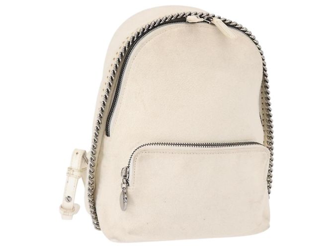 Autre Marque Falabella Rucksack Stella McCartney Polyester Weiß Silber 468908 Auth 146805