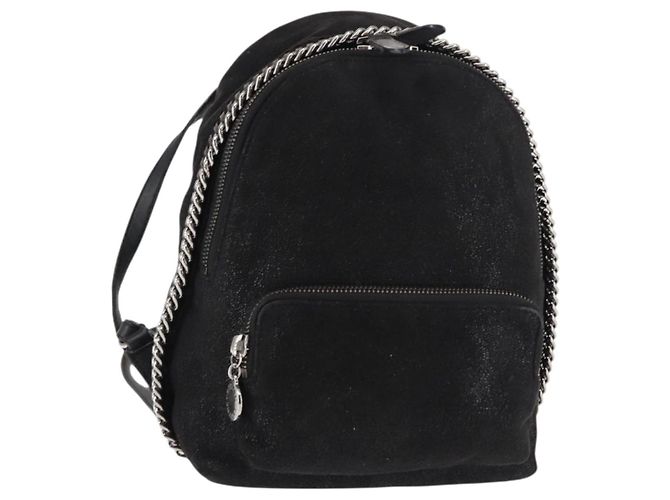 Autre Marque Sac à dos Falabella en polyester noir Auth BA6897 de Stella McCartney