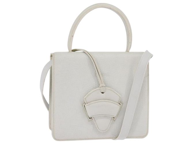 Sac à main LOEWE Barcelone en cuir 2 en 1 blanc or Auth 147666 Doré
