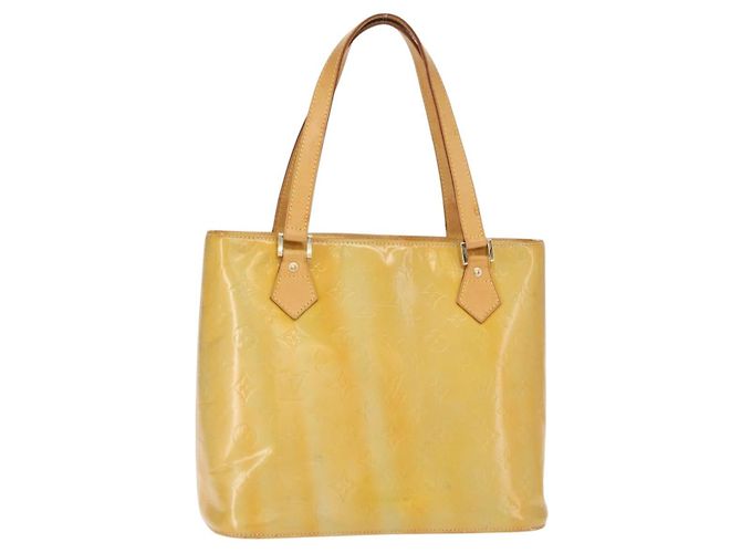 LOUIS VUITTON Handtasche Monogram Vernis Houston Grau M91053 LV Auth BA8599