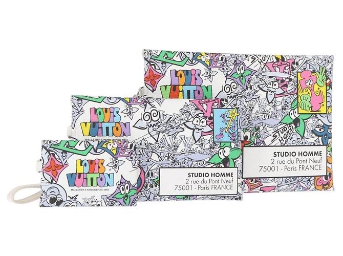 LOUIS VUITTON Bolsa Envelope Trio Monogram Comics M82014 LV Auth 156662SM Multicolor